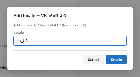 The add locale dialog.