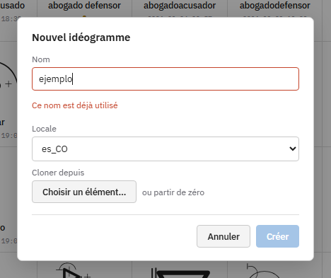 Le dialogue Nouvel idéogramme.