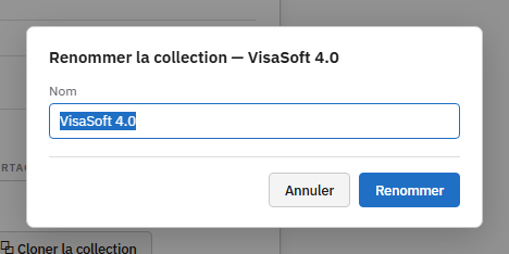 Le dialogue de renommage.