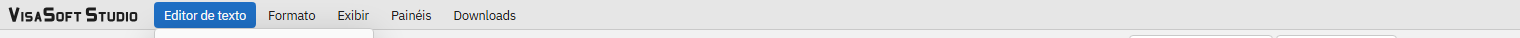 O menu Editor de texto.